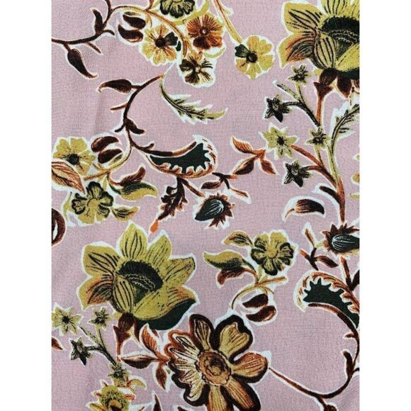 Sanctuary High Low Blouse Top Women's XS Pink White Yellow Floral Flutter-Sleeve - Picture 6 of 11